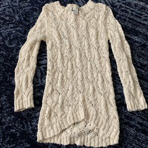Cream, Open Weave Sweater sz small
